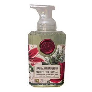 Michel Design Works Merry Christmas Foaming Hand Soap Mistletoe Holly 17.8oz NEW